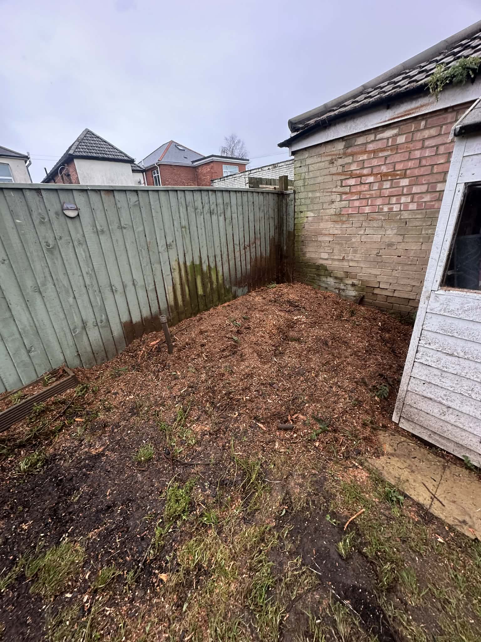 Ground cleared and levelled after professional stump grinding by Clearcut